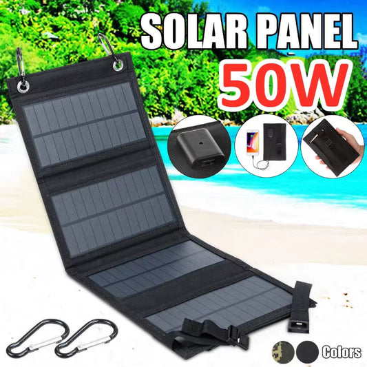 50W portable solar panel folding bag for outdoor power supply.