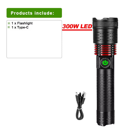 Super 800W High Power Rechargeable Led Flashlight Lighting 3000M Ultra Powerful Flashlights Magnetic Tactical Torch Hand Lantern