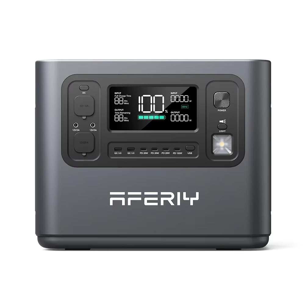 960Wh portable power station with digital display and multiple charging ports.