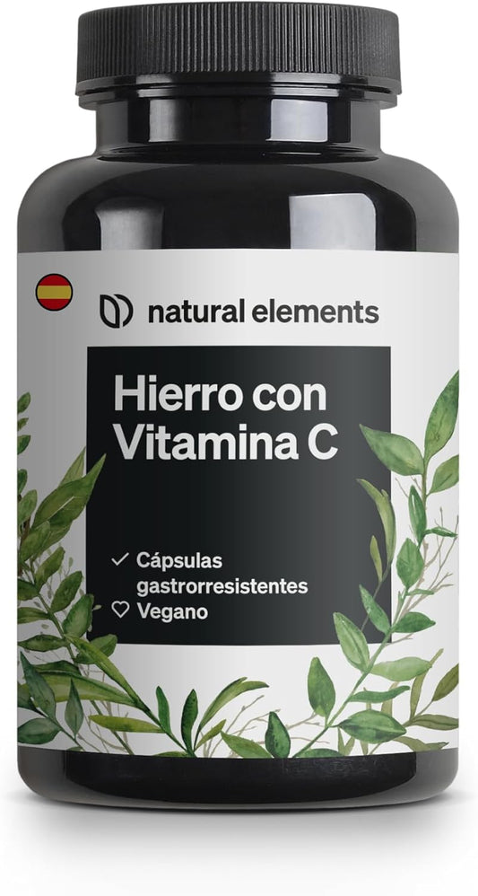 Ferrochel™ Hierro Con Vitamina C (42Mg) - 180 Cápsulas Gastrorresistentes - 20Mg De Bisglicinato De Hierro (Quelato De Hierro) - Materia Prima De Primera Calidad - Probado En Laboratorio Y Vegano