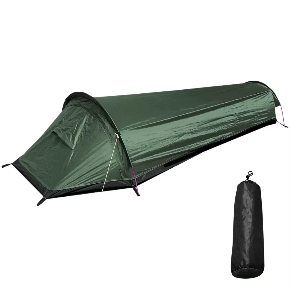 Ultralight Tent Backpacking Tent Outdoor Camping Sleeping Bag Tent Lightweight Single Person Bivvy Bagtent