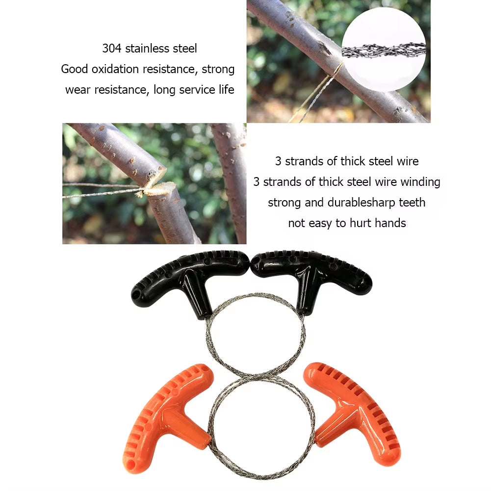 Stainless Steel Wire Saw Flint Cutting Equipment for Emergency Travel Camping Hiking Hcroll Outdoor Survive Tool Hunting Tools