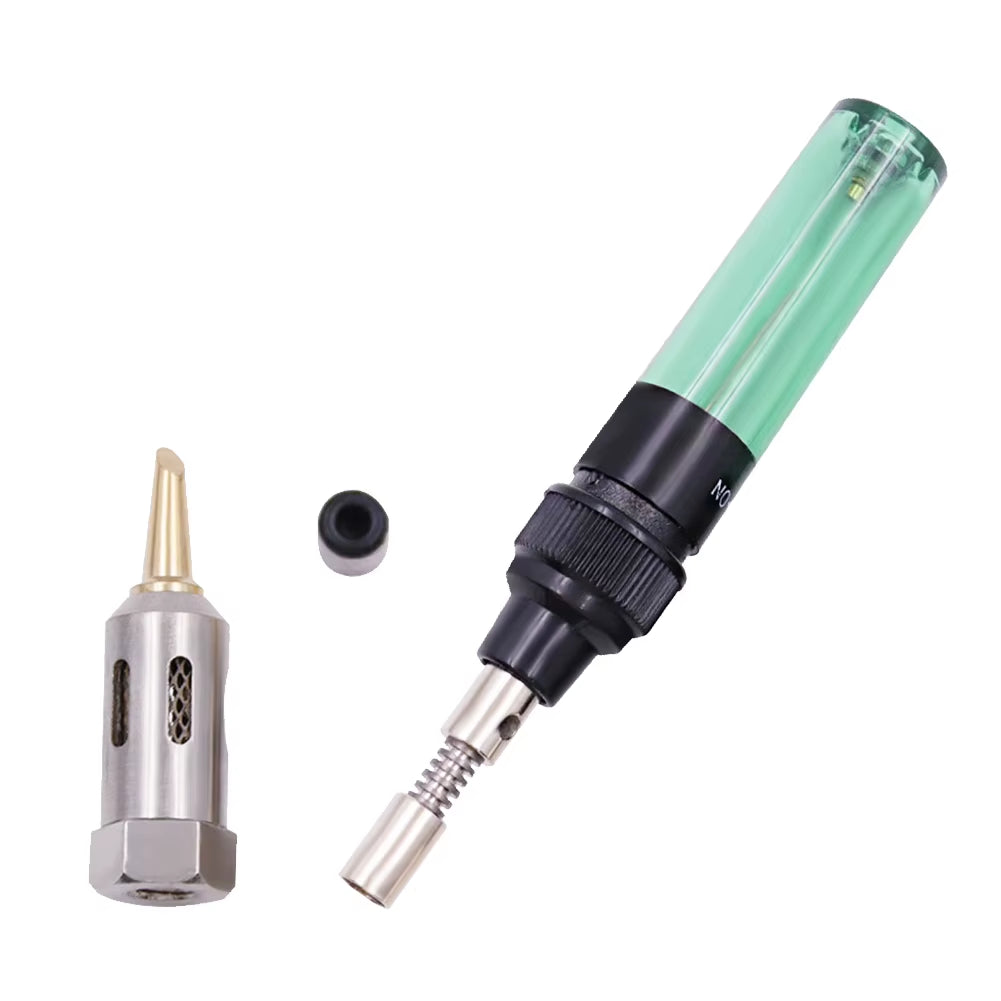 New 4 in 1 Portable Gas Soldering Iron Cordless Butane Gas Welding Gun Welding Pen 1300℃ Burner Mini Butane Welder Tip Tools