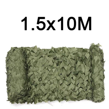 Camouflage Net 1.5M*2 3 4 5 6 7 8 9 10M Wide Camouflage Camo Netting Bulk Roll Decoration Sun Shade Party Camping Desert Jungle