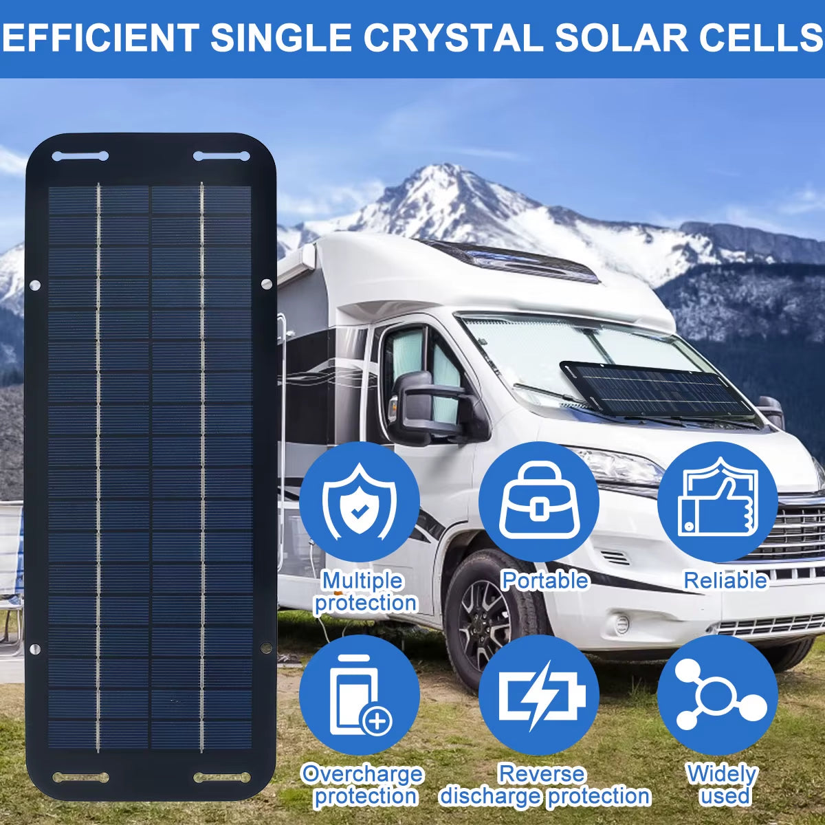 12V IP65 Solar Panel Kit Outdoor Hike Battery Charger System Solar Panel Kit Complete for Mobile Phone Power Bank Watch Car