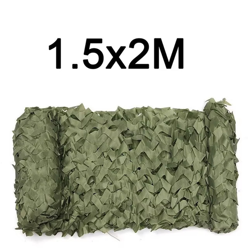 Camouflage Net 1.5M*2 3 4 5 6 7 8 9 10M Wide Camouflage Camo Netting Bulk Roll Decoration Sun Shade Party Camping Desert Jungle