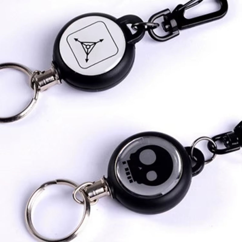 Anti-Theft Telescopic Keychain Retractable Hook Keychain Telescopic Burglar Chain Key Holder Tactical Key Ring Accessories 60Cm