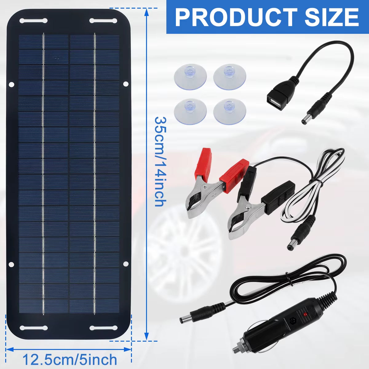 12V IP65 Solar Panel Kit Outdoor Hike Battery Charger System Solar Panel Kit Complete for Mobile Phone Power Bank Watch Car