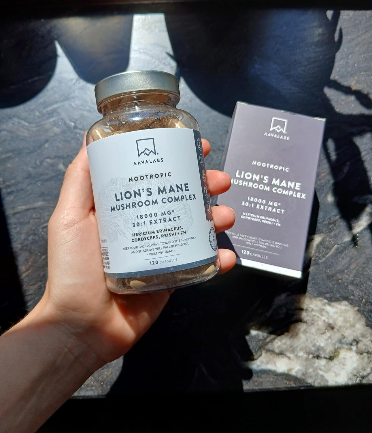 Melena De Leon 18,000Mg (30:1) + Zinc, Reishi & Cordyceps - Alta Potencia Lions Mane Mushroom Pastillas -120 Melena De Leon Capsulas - Nootropicos