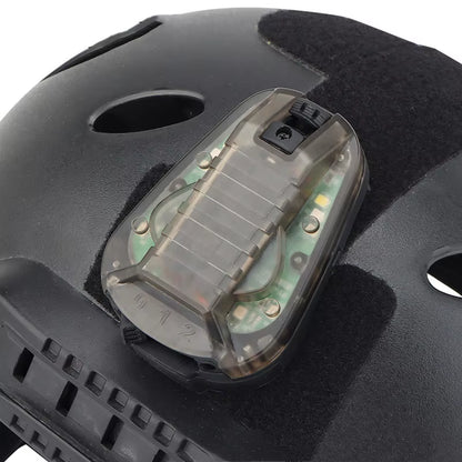 Helmet Survival Beacon Light Helmet Strobe Light Survival Safety IR Flashlight Waterproof Signal Light with Magic Tape