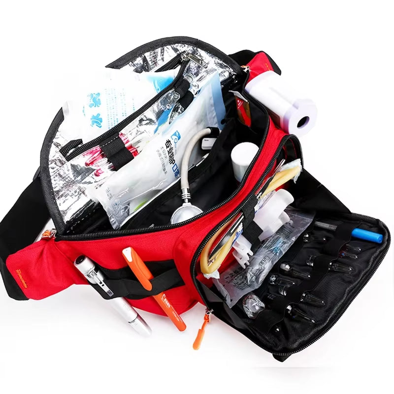 Empty Rescue Waist Bag First Aid Bag for Camping Travel Medical Storage Medical Organizer Outdoor Emergency Survival Running