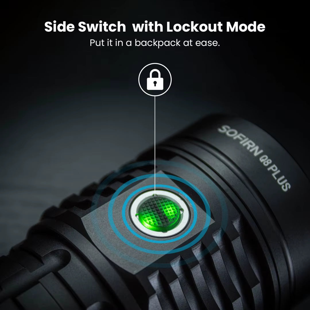 Q8 plus 6*XHP50.2 LED Torch 21700 USB C Rechargeable 16000Lm Powerful Flashlight EDC Portable Lantern Lamp BLF Anduril 2