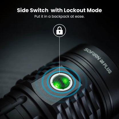 Q8 plus 6*XHP50.2 LED Torch 21700 USB C Rechargeable 16000Lm Powerful Flashlight EDC Portable Lantern Lamp BLF Anduril 2