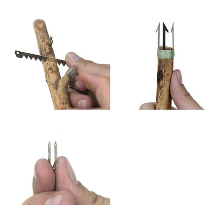 Outdoor Stainless Steel Survival Tool Fishing Hook Card Portable Fishing Hunting Multifunction Tool Card for Camping