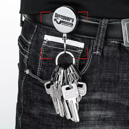 Anti-Theft Telescopic Keychain Retractable Hook Keychain Telescopic Burglar Chain Key Holder Tactical Key Ring Accessories 60Cm