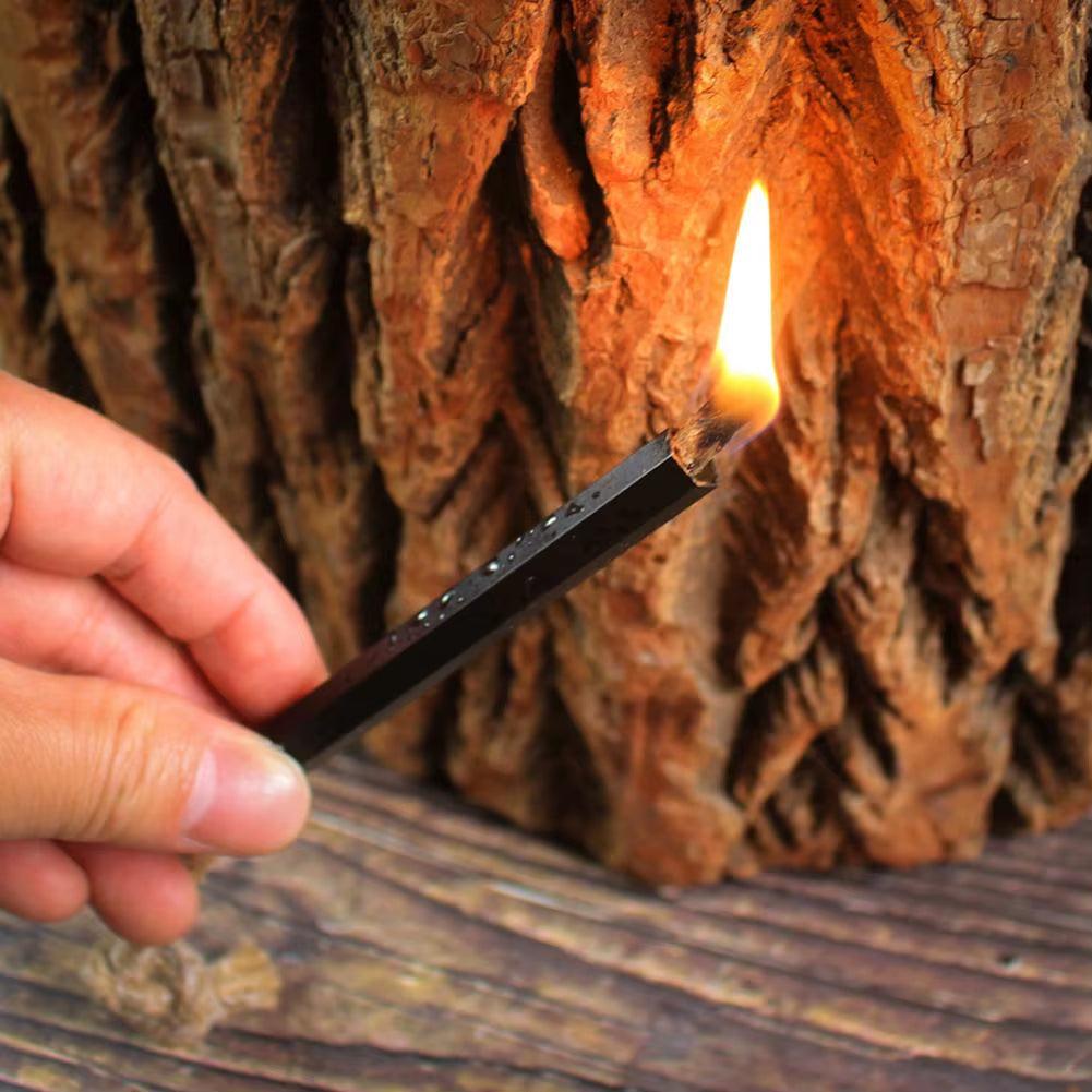 Tinder Cord Fire Starter with Aluminum Bellows Waterproof Wax Wick ​Fire Starter Portable Wick Hemp Cord for Outdoor Survival