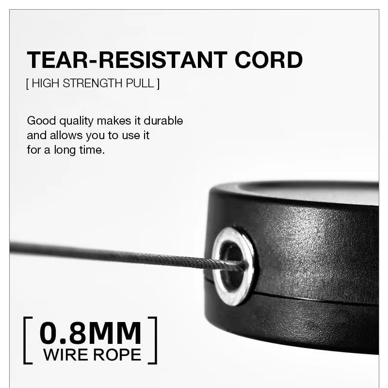 Anti-Theft Telescopic Keychain Retractable Hook Keychain Telescopic Burglar Chain Key Holder Tactical Key Ring Accessories 60Cm