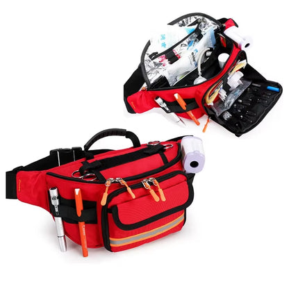 Empty Rescue Waist Bag First Aid Bag for Camping Travel Medical Storage Medical Organizer Outdoor Emergency Survival Running