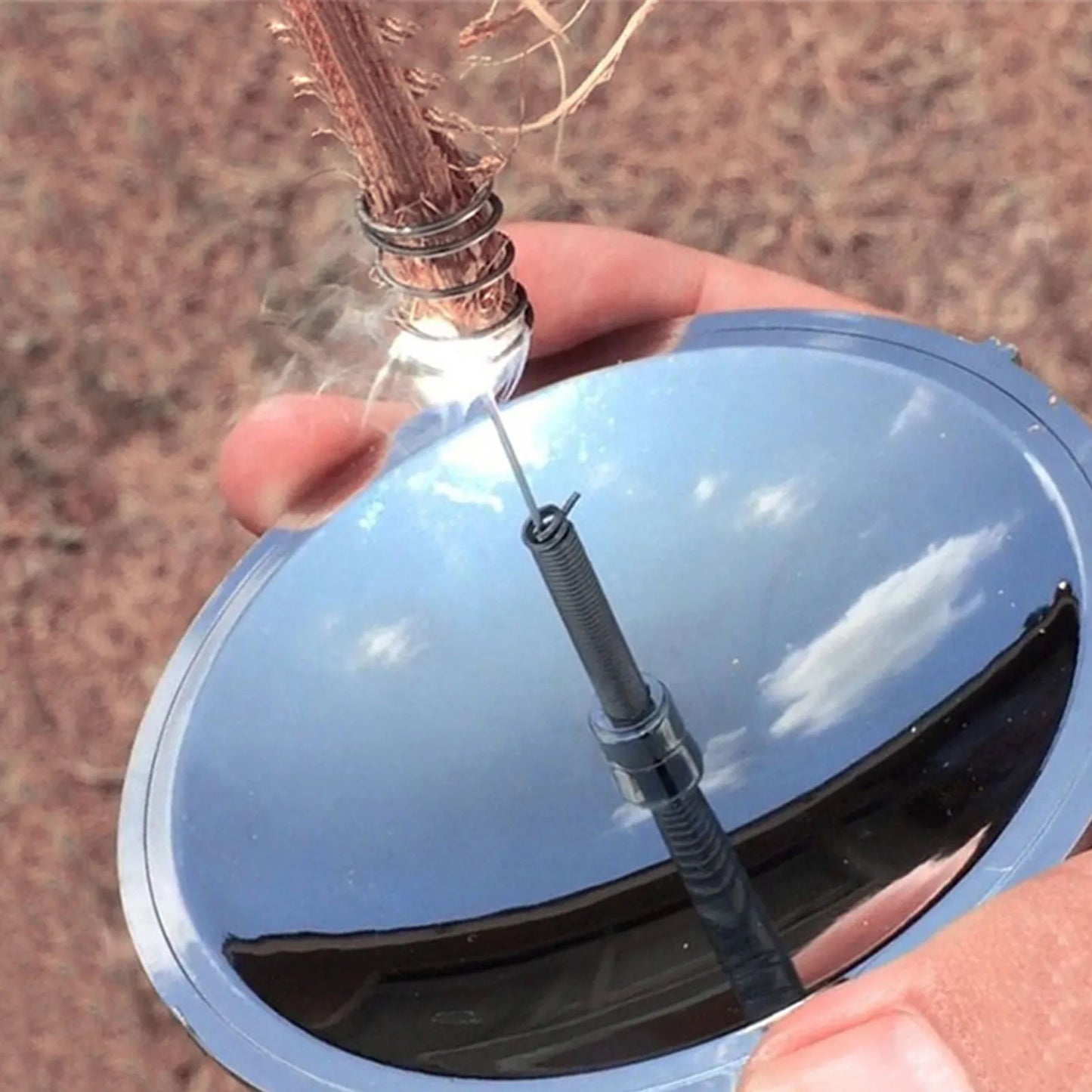 Portable Solar Spark Lighter Outdoor Solar Flame Starter Camping Solar Cigarette Lighter for Hiking Backpacking Best Service