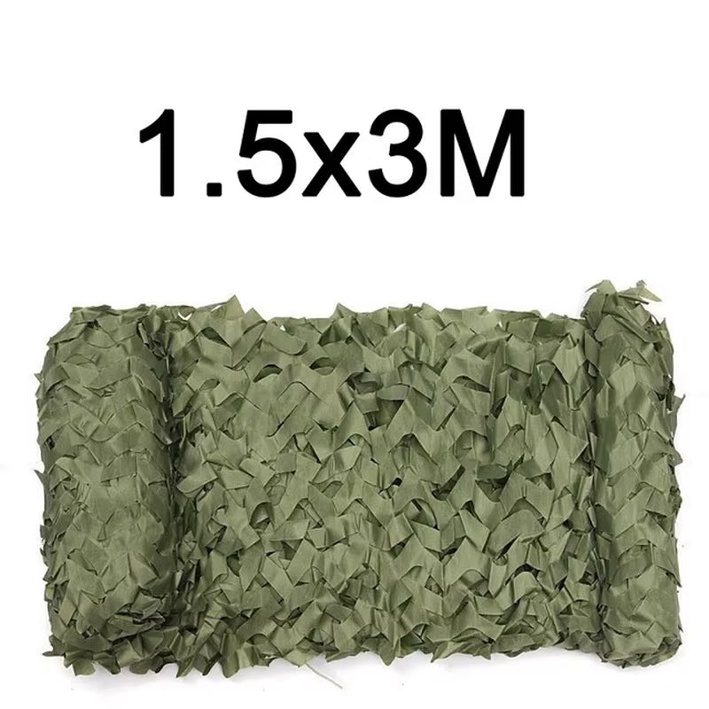 Camouflage Net 1.5M*2 3 4 5 6 7 8 9 10M Wide Camouflage Camo Netting Bulk Roll Decoration Sun Shade Party Camping Desert Jungle