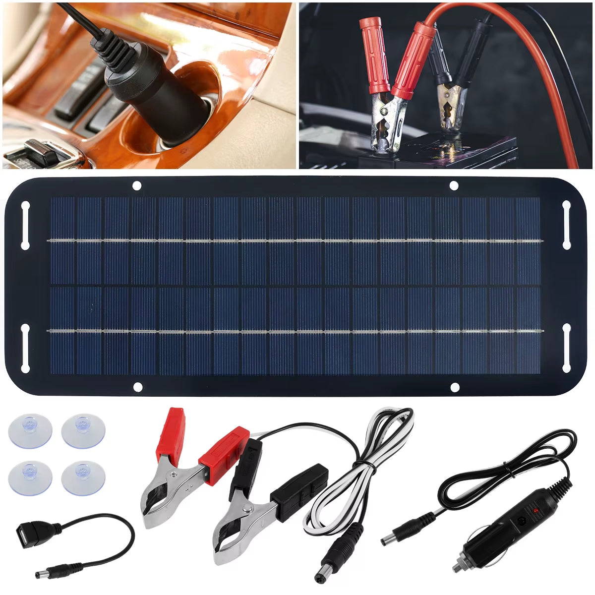 12V IP65 Solar Panel Kit Outdoor Hike Battery Charger System Solar Panel Kit Complete for Mobile Phone Power Bank Watch Car
